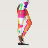 Dynamisches Abstraktes Kunstmuster Leggings (Rechts)