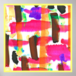 Dynamisches Abstraktes Kunstmuster Poster