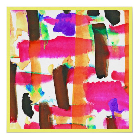 Dynamisches Abstraktes Kunstmuster Poster (Vorderseite)