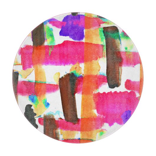 Dynamisches Abstraktes Kunstmuster Schneidebrett (Vorderseite)