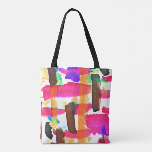 Dynamisches Abstraktes Kunstmuster Tasche (Rückseite)