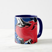 Dynamisches Abstraktes Kunstwerk mit fett gefärbte Tasse (VorderseiteRechts)