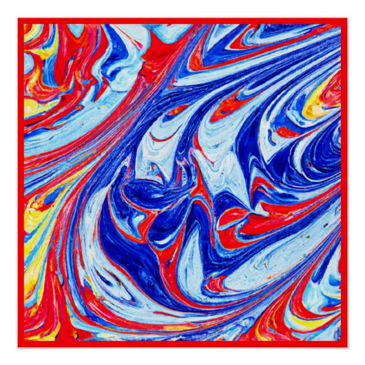 Dynamisches Abstraktes Muster Poster (Vorderseite)