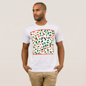 Dynamisches Abstraktes Muster T-Shirt (Vorne ganz)