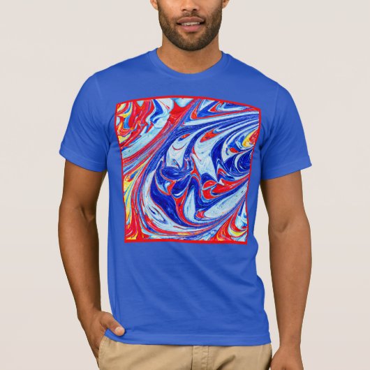 Dynamisches Abstraktes Muster T-Shirt (Vorderseite)