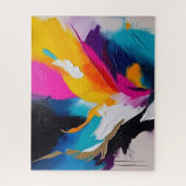 Dynamisches Abstraktes Ölgemälde, dicker Pinselstr Puzzle (Vertikal)