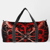 Dynamisches abstraktes Sporttaschen-Monogramm pers Duffle Bag (Rückseite)