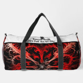 Dynamisches abstraktes Sporttaschen-Monogramm pers Duffle Bag (Rückseite)