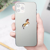 Dynamisches aufbäumendes Pferd Wasserfarben Kunst  Aufkleber (Telefon)