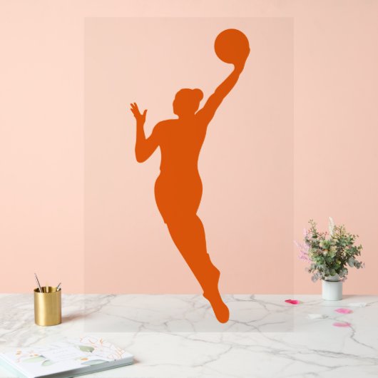 Dynamisches Basketball-Silhouette-Design Acrylschild (Hochzeit)