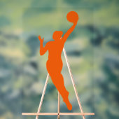 Dynamisches Basketball-Silhouette-Design Acrylschild (Neutral)