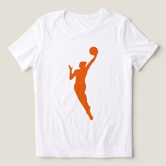 Dynamisches Basketball-Silhouette-Design Tri-Blend Shirt (Design Vorderseite)