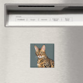 Dynamisches Bengalisches Katapportrait mit markant Magnet (In Situ (Geschirrspüler))
