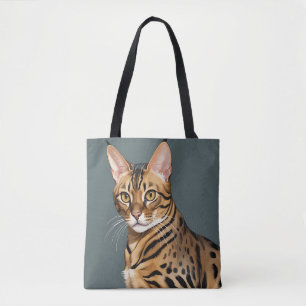 Dynamisches Bengalisches Katapportrait mit markant Tasche