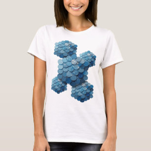 Dynamisches Blau ABSTRACT ART Modernes Design T-Shirt
