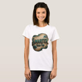 Dynamisches Blau KLÜGER ALS DU Benutzerdefiniertes T-Shirt (Vorne ganz)