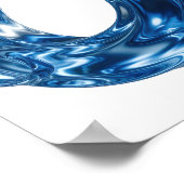 Dynamisches Blau-Wasser-Slogandesign Poster (Ecke)