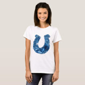 Dynamisches Blau-Wasser-Slogandesign T-Shirt (Vorne ganz)