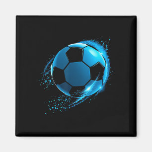 Dynamisches Blaues Fußball Ll Magnet