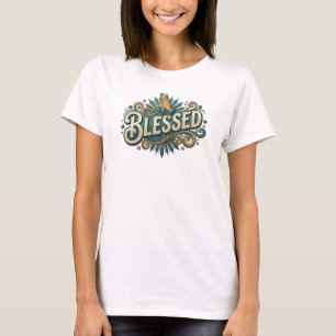 Dynamisches BLESSED 2D-Design T-Shirt