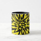 Dynamisches Blitzdesign in Gelb und Schwarz Tasse (Zentrum)