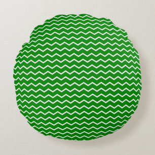 Dynamisches Chevron-Wellen-Muster Rundes Kissen
