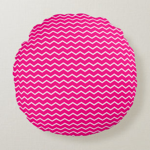 Dynamisches Chevron-Wellen-Muster Rundes Kissen