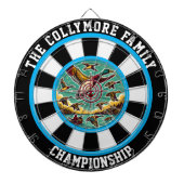 Dynamisches Dekor der Jagdkühnchen Dartscheibe (vorne)