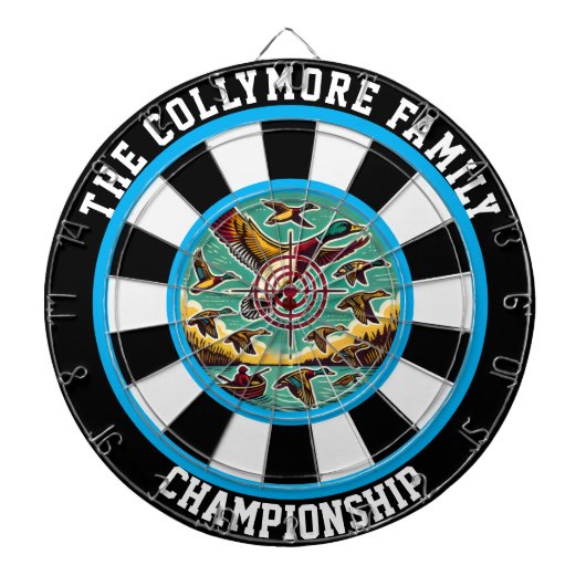 Dynamisches Dekor der Jagdkühnchen Dartscheibe (vorne)