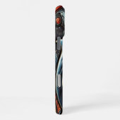 Dynamisches Delfin-Kunstwerk iPhone Hülle (Rechte Seite)