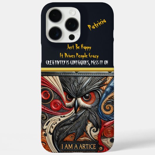 Dynamisches Design mit auffälligen Eulenaugen Case-Mate iPhone Hülle (Rückseite)