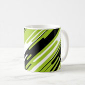 Dynamisches diagonales gestreiftes abstraktes Desi Kaffeetasse (VorderseiteRechts)