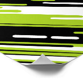 Dynamisches diagonales gestreiftes abstraktes Desi Poster (Ecke)