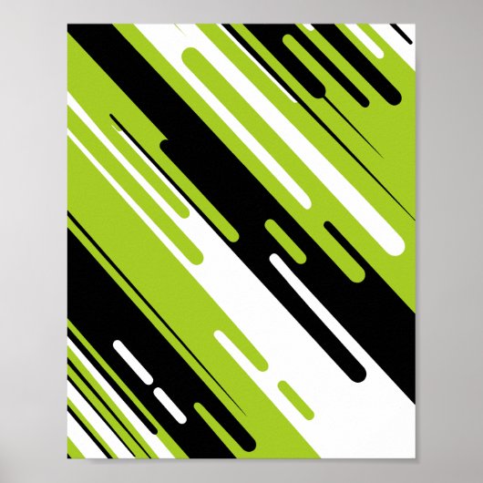 Dynamisches diagonales gestreiftes abstraktes Desi Poster (Vorne)