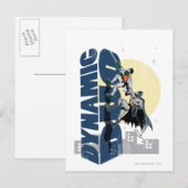 Dynamisches Duo-Grafik Postkarte (Vorne/Hinten)
