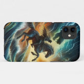 Dynamisches Duo: Stormy Horseback Adventure Case-Mate iPhone Hülle (Rückseite (Horizontal))