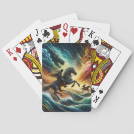 Dynamisches Duo: Stormy Horseback Adventure Spielkarten