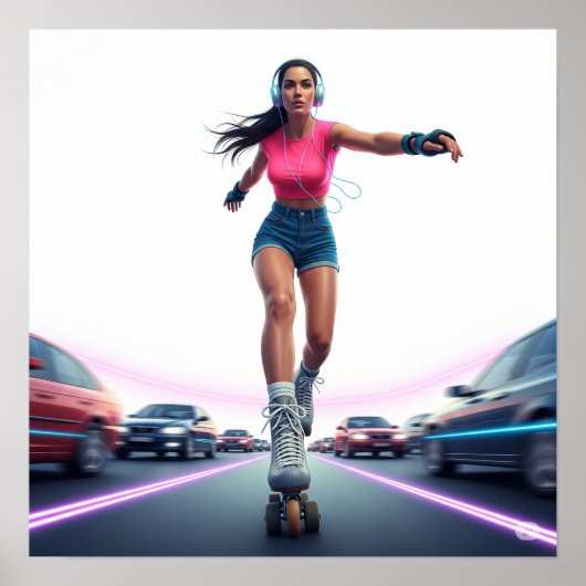 Dynamisches, dynamisches Stadtkunstdesign Poster (Vorne)