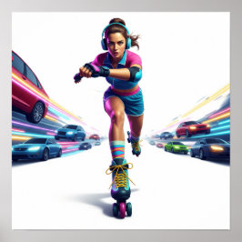 Dynamisches, dynamisches Stadtkunstdesign Poster