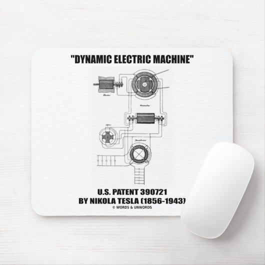 Dynamisches elektrisches Maschine US-Patent 390721 Mousepad (Mit Mouse)