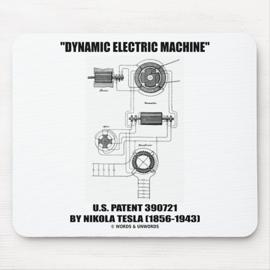 Dynamisches elektrisches Maschine US-Patent 390721 Mousepad (Vorne)