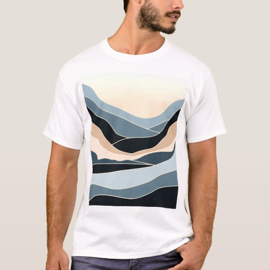 Dynamisches farbiges Bogendesign T-Shirt (Vorderseite)