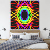 Dynamisches Farbmuster Leinwanddruck (Insitu (Schlafzimmer))