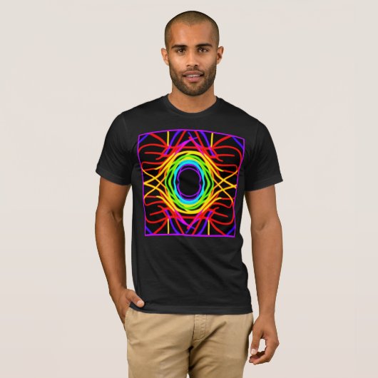 Dynamisches Farbmuster T-Shirt (Vorne ganz)
