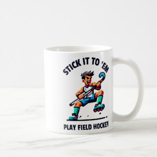 Dynamisches Feldhockey-Spielerdesign - Entfessle d Kaffeetasse