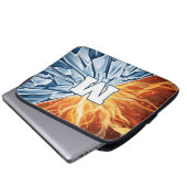 Dynamisches Feuer- und Eis-Element Laptopschutzhülle (Vorne Knopf)