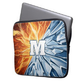 Dynamisches Feuer- und Eis-Element Laptopschutzhülle (Vorderseite Links)