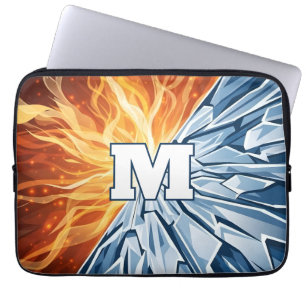 Dynamisches Feuer- und Eis-Element Laptopschutzhülle