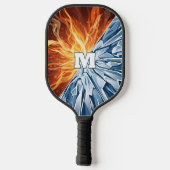 Dynamisches Feuer- und Eis-Elementar Pickleball Schläger (Rückseite)