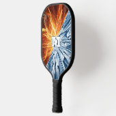 Dynamisches Feuer- und Eis-Elementar Pickleball Schläger (Links)